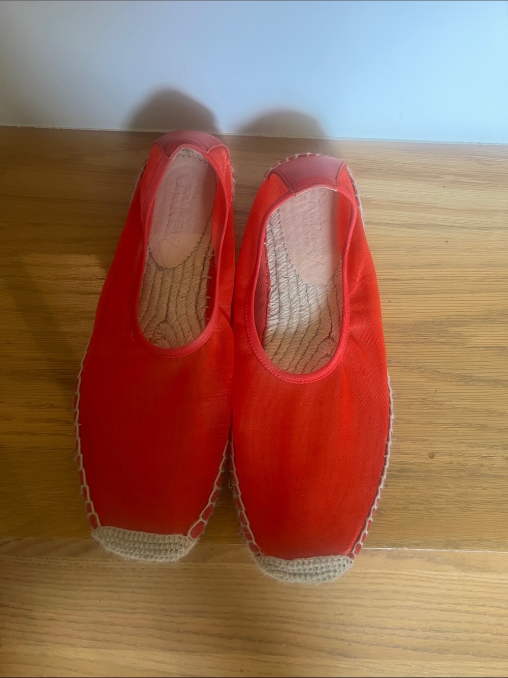J. Crew Vibrant Red Canvas Espadrilles
